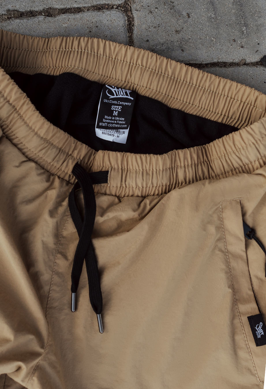 Pantaloni de jogging izolați Staff ba beige fleece