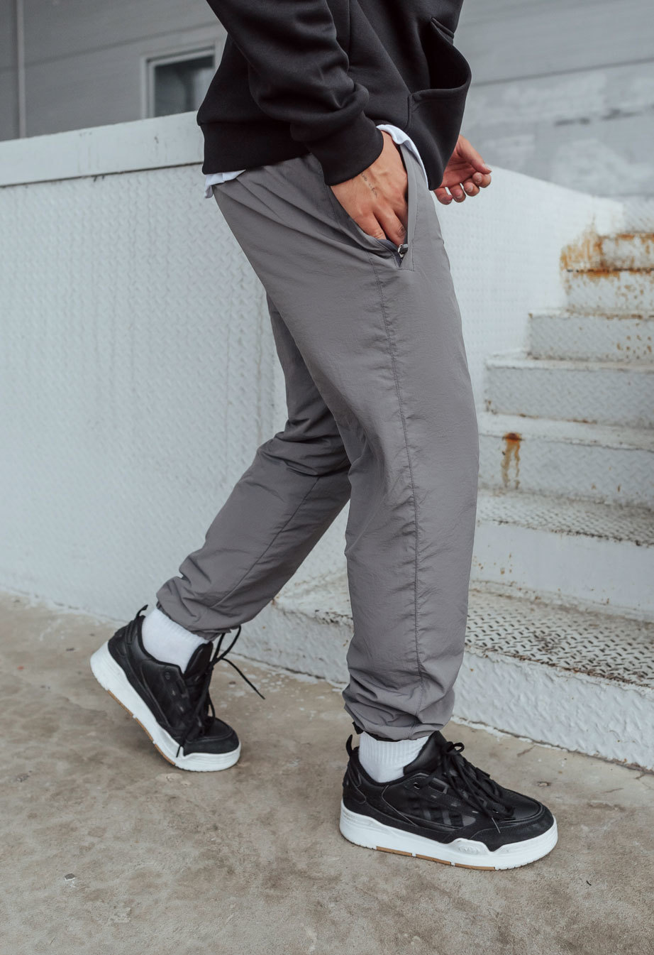 Pantaloni de jogging izolați  Staff ba gray fleece