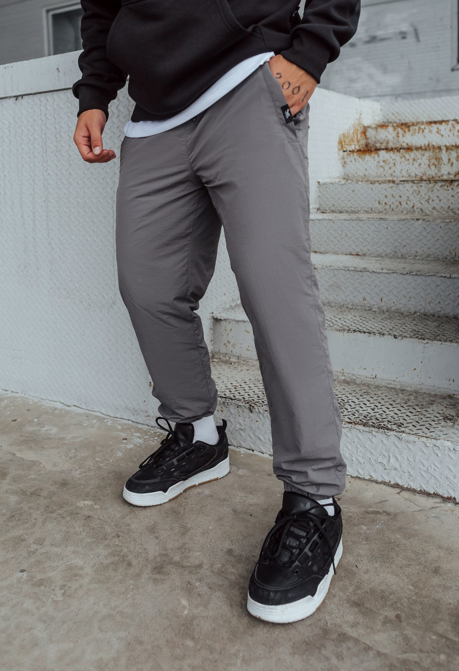 Pantaloni de jogging izolați  Staff ba gray fleece