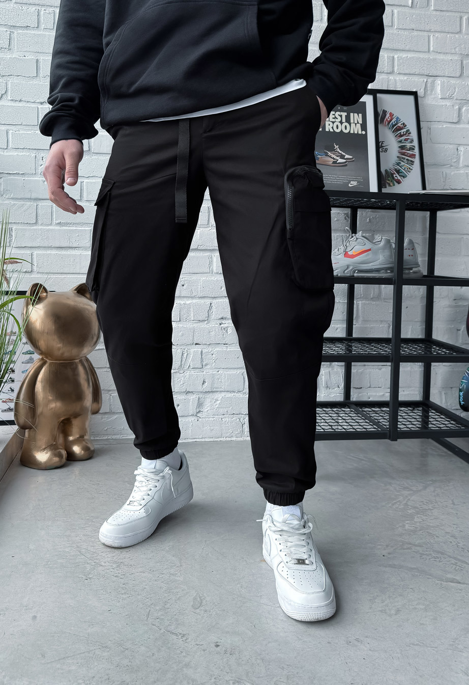 Pantaloni Staff cargo sj black