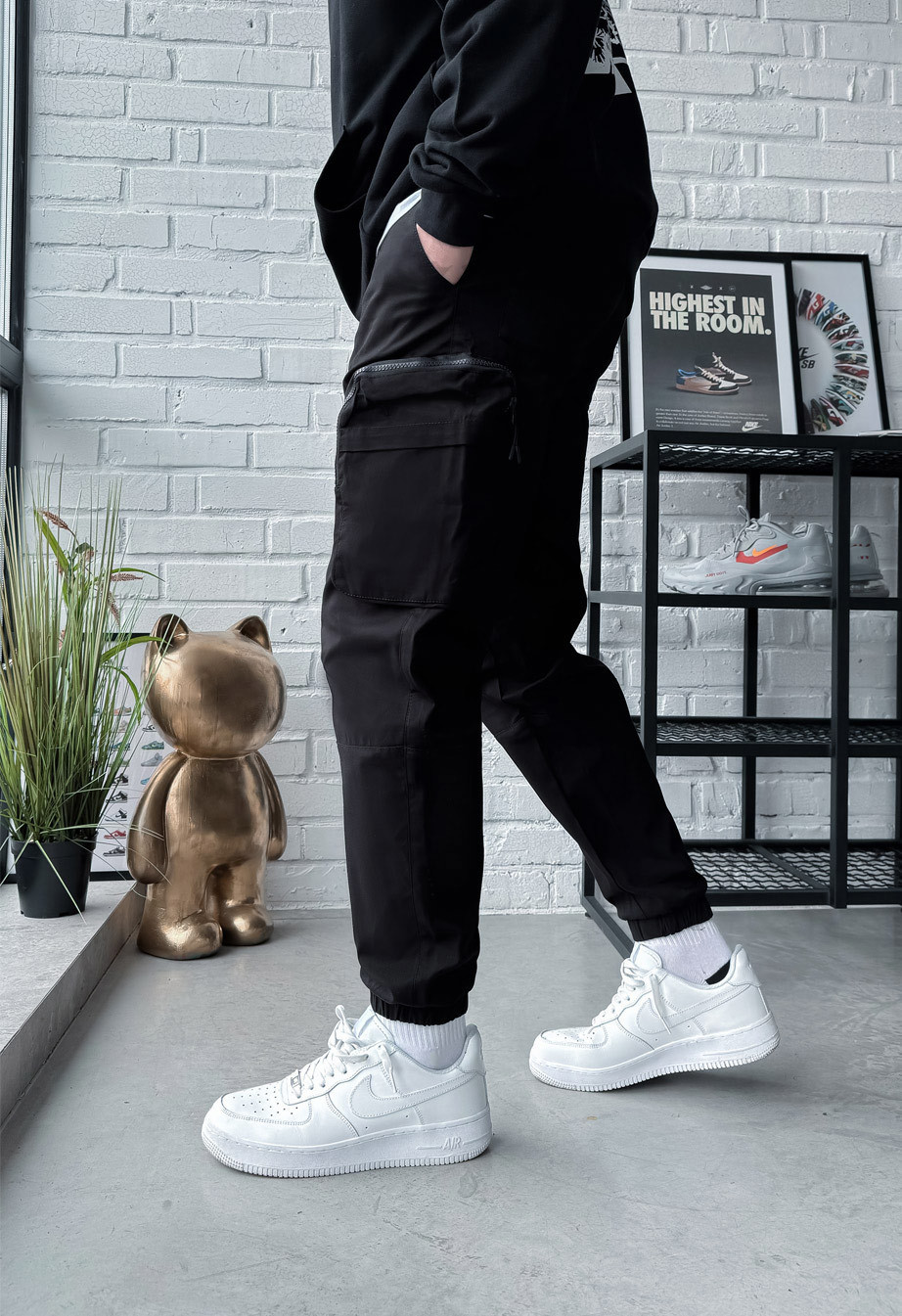Pantaloni Staff cargo sj black