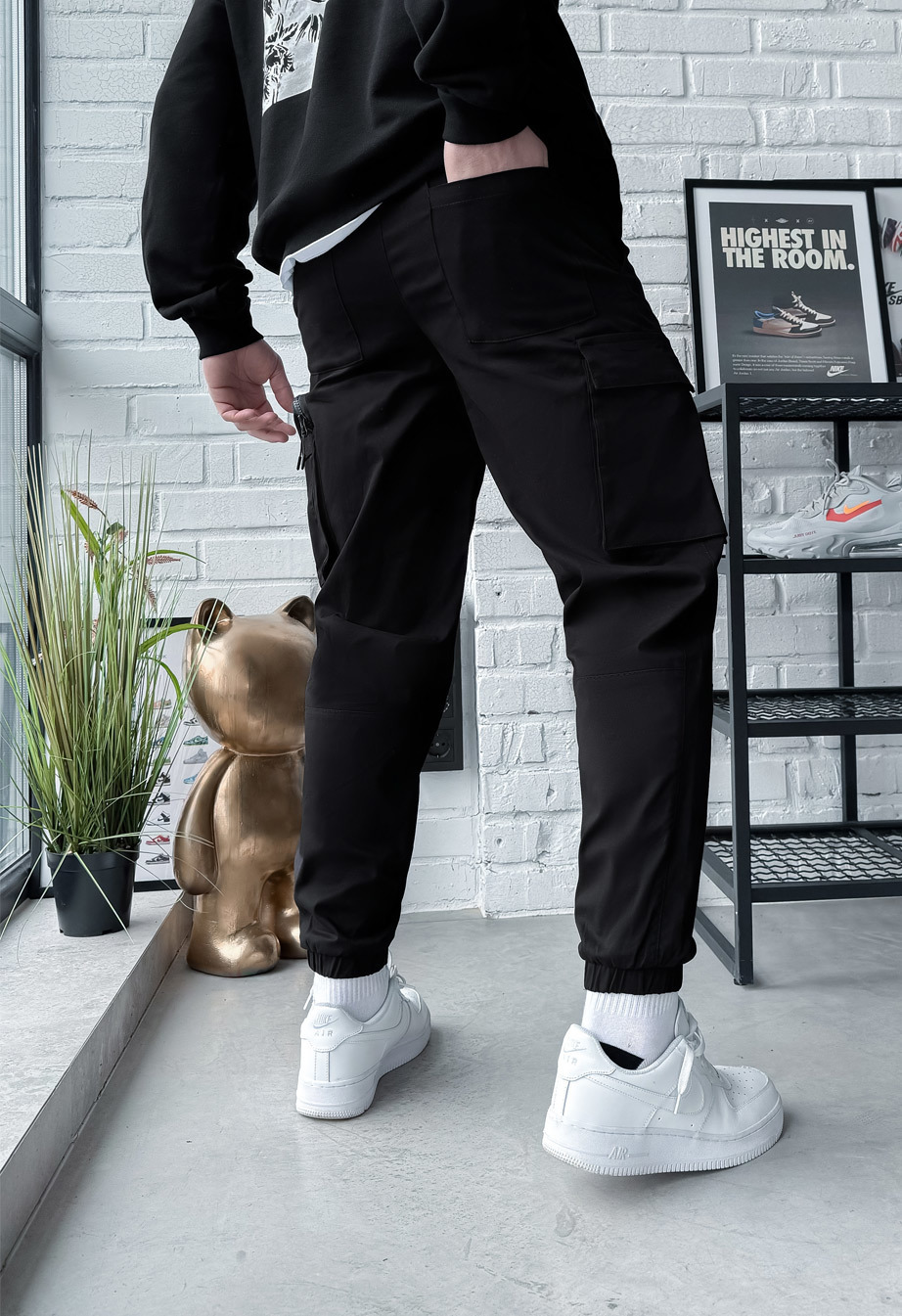 Pantaloni Staff cargo sj black