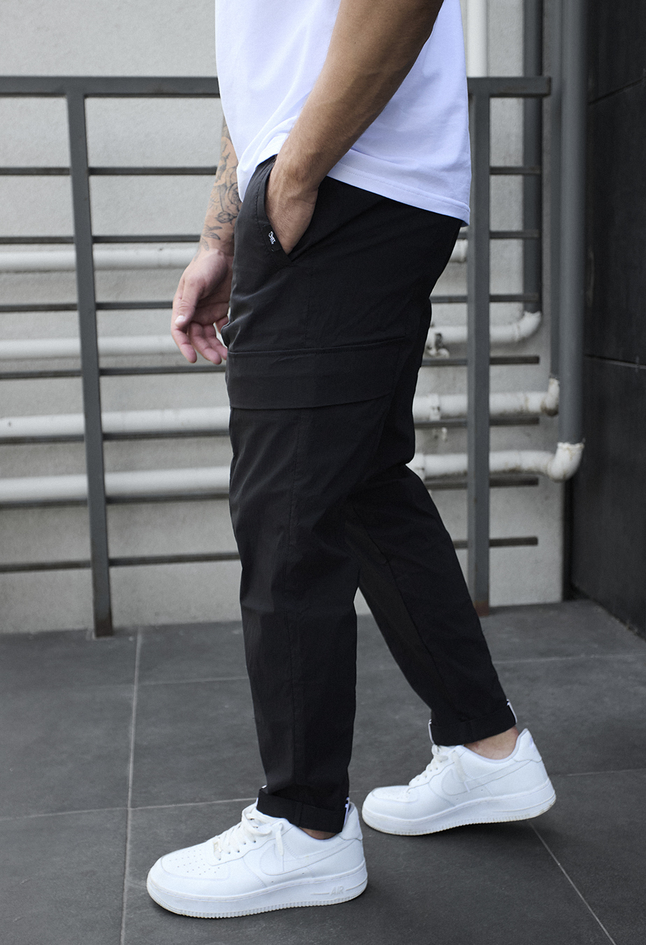 Pantaloni Staff cargo pel black