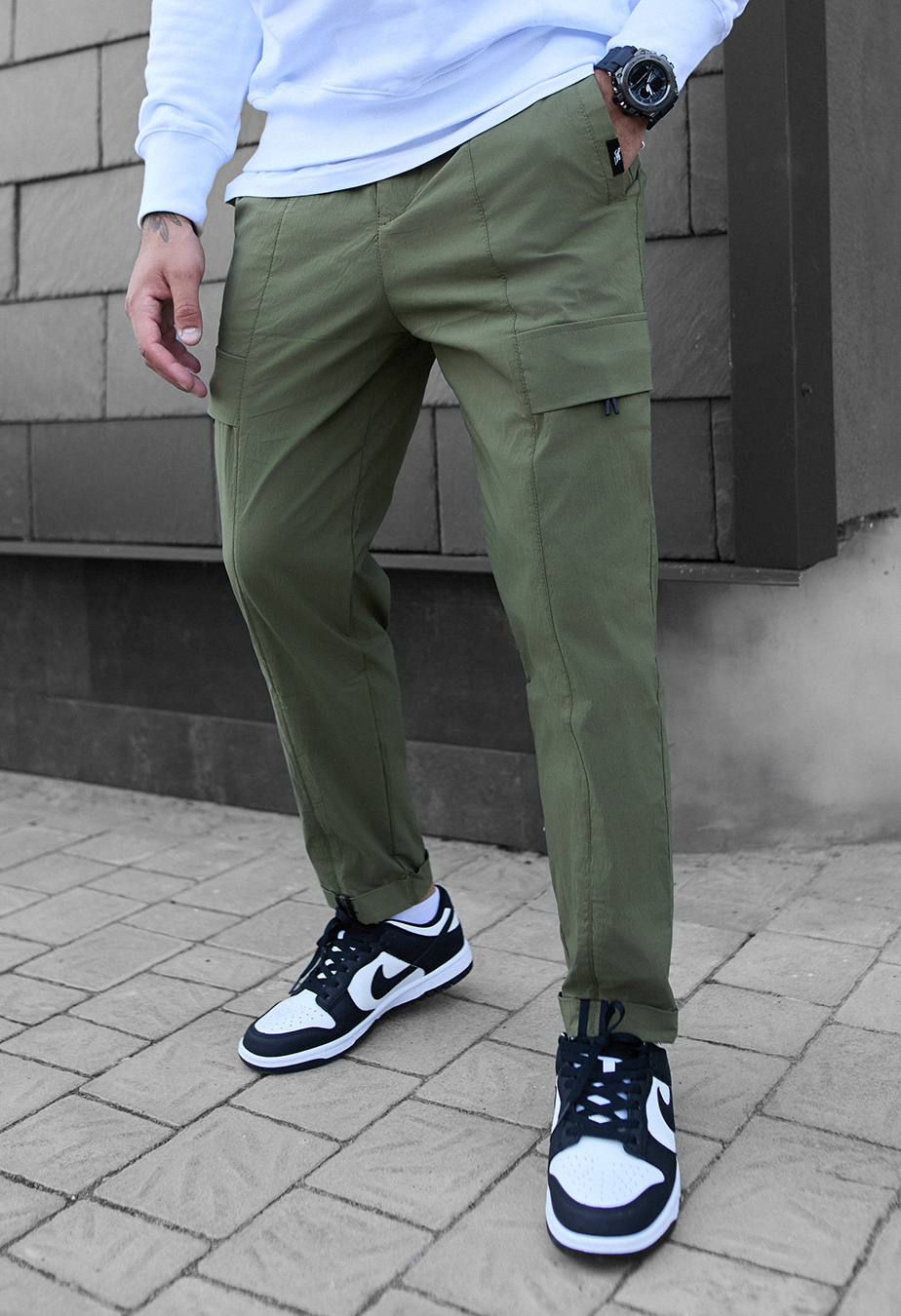 Pantaloni Staff cargo pel khaki