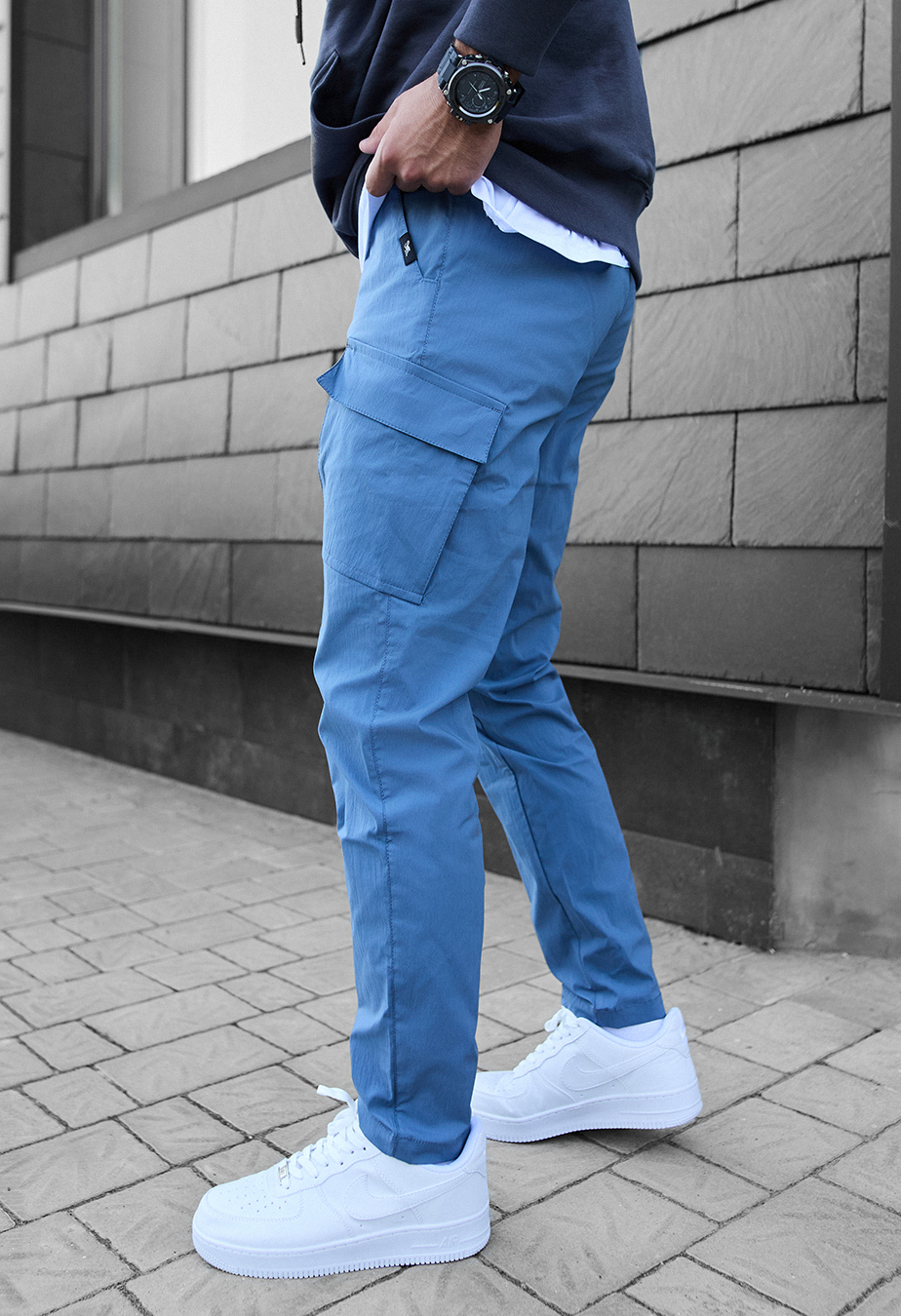 Pantaloni Staff cargo fa blue