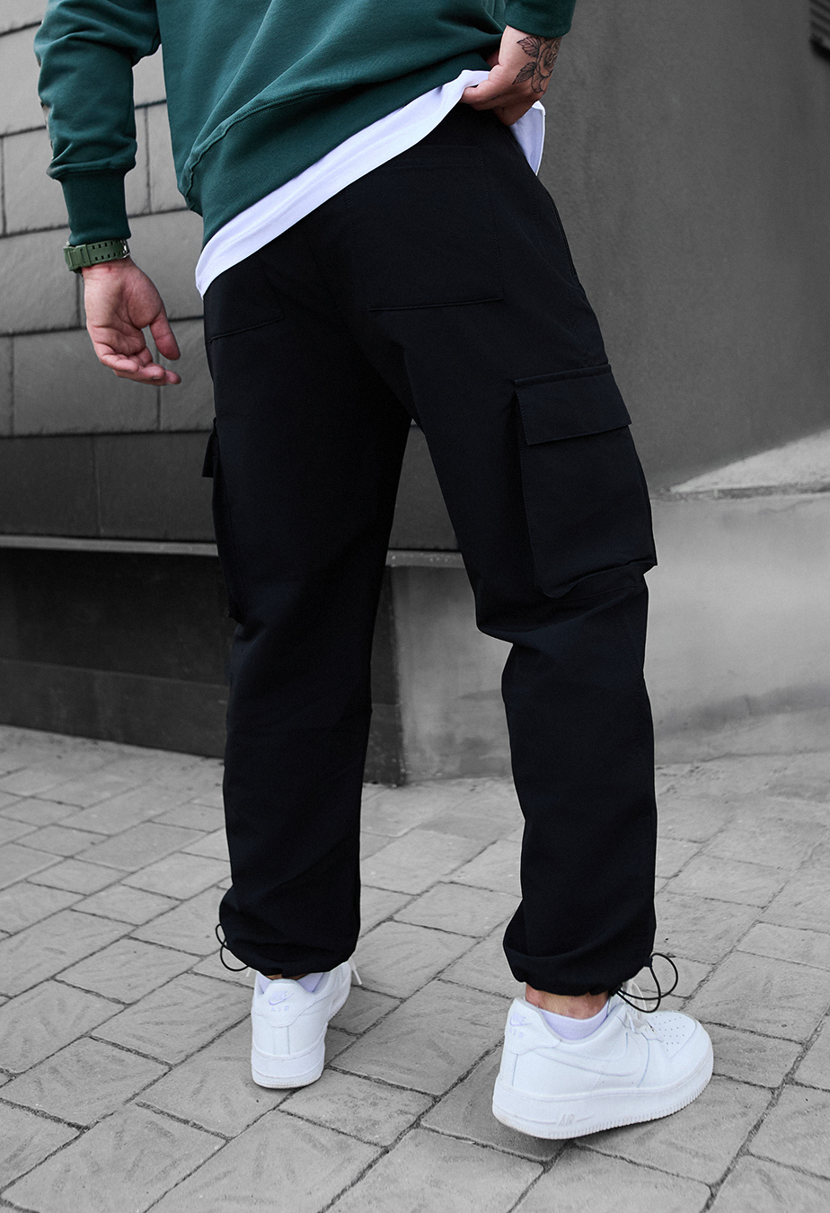 Pantaloni Staff cargo al black