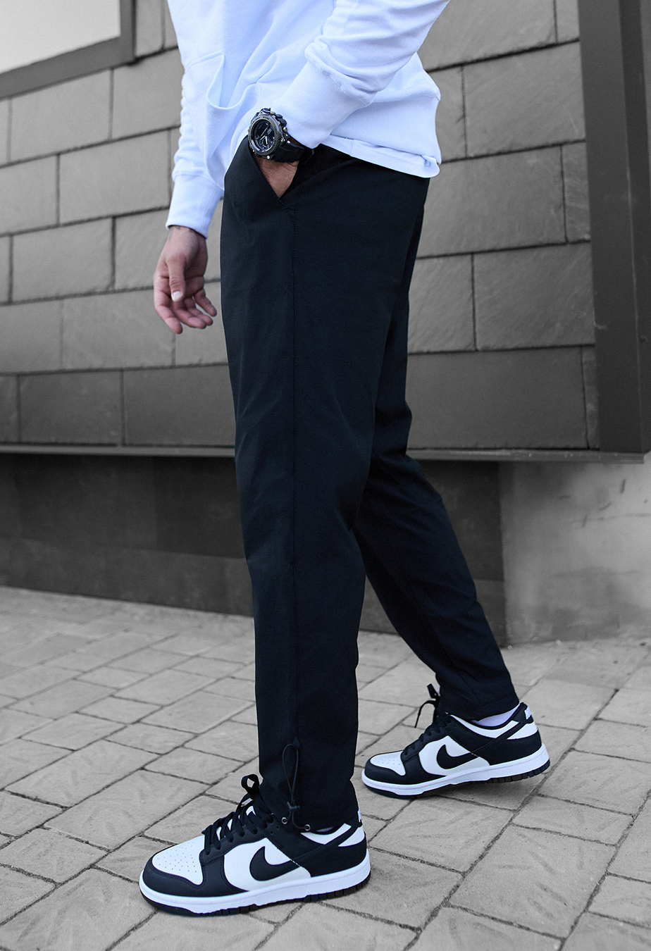 Pantaloni Staff pa spandex black