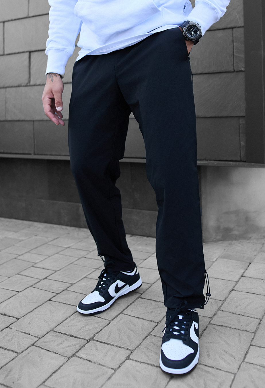 Pantaloni Staff pa spandex black