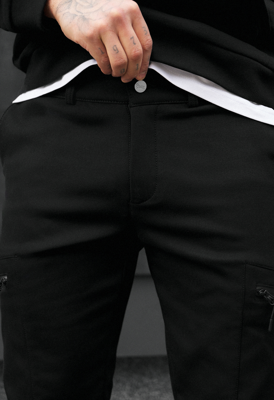 Pantaloni izolați Staff cargo do black fleece