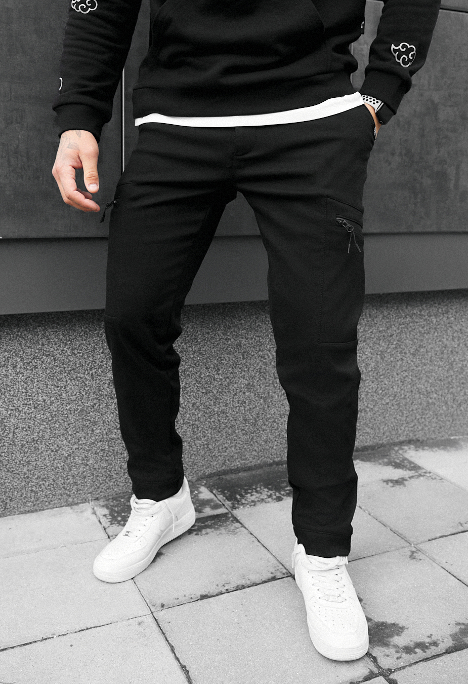 Pantaloni izolați Staff cargo do black fleece