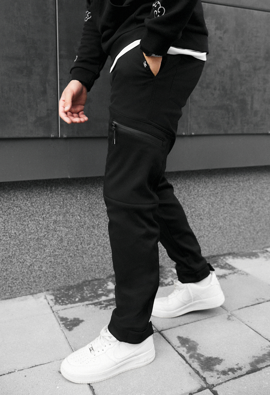 Pantaloni izolați Staff cargo do black fleece
