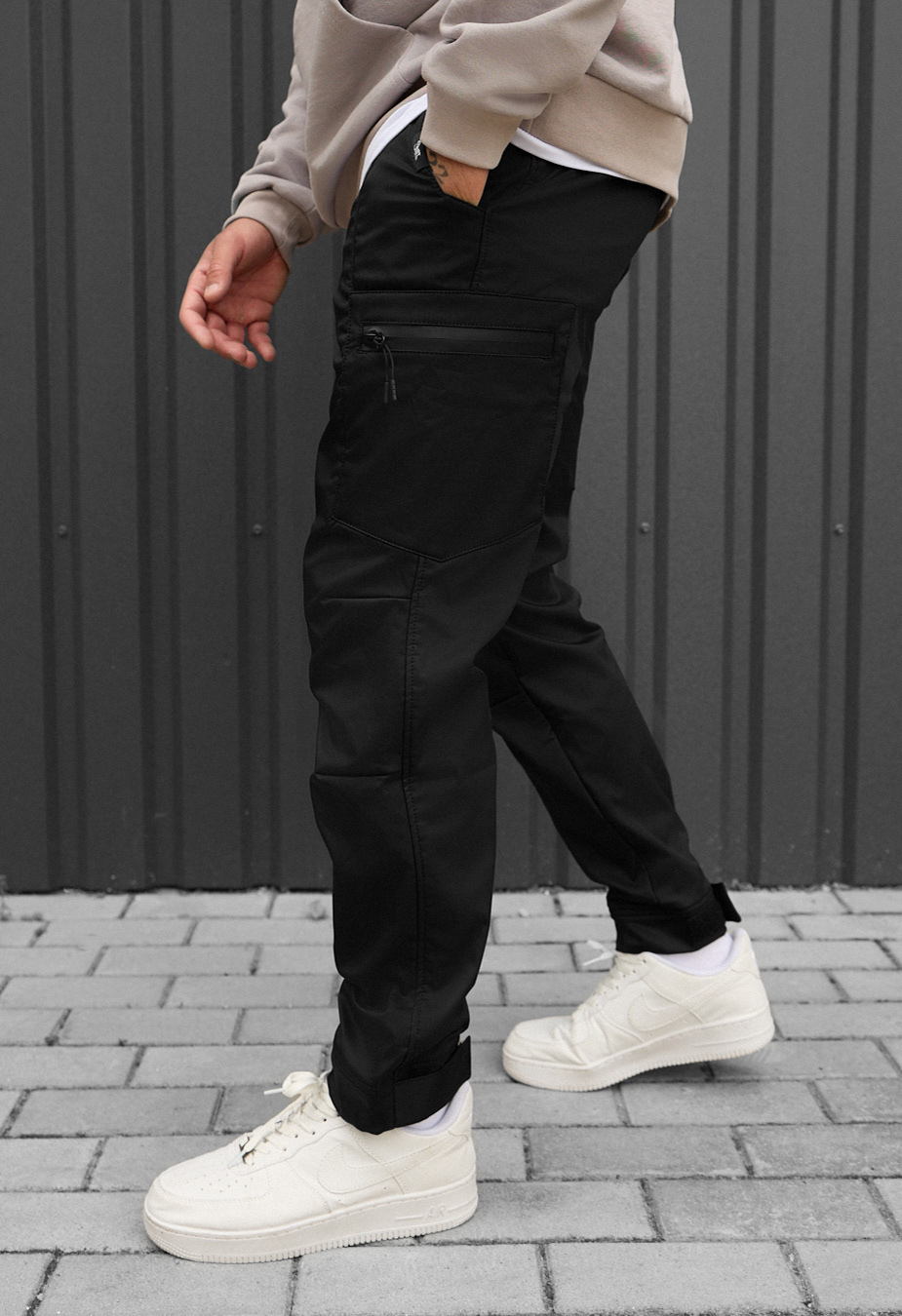 Pantaloni izolați Staff do cargo black fleece