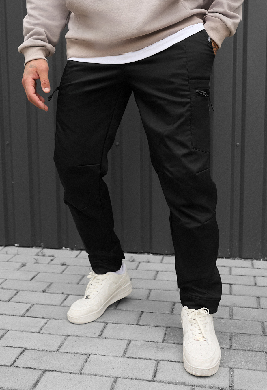 Pantaloni izolați Staff do cargo black fleece