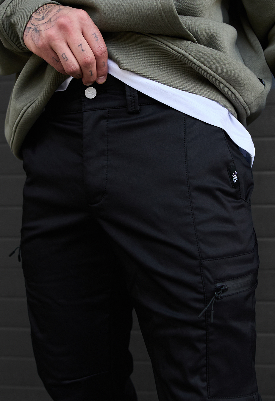 Pantaloni izolați Staff do cargo black fleece