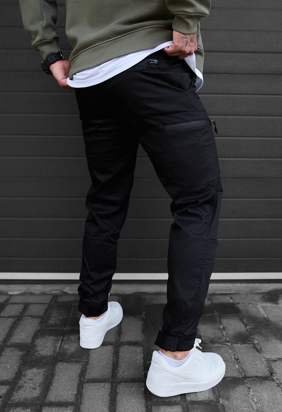 Pantaloni izolați Staff do cargo black fleece