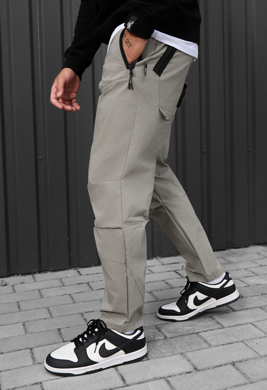 Pantaloni chinos Staff sp gray olive