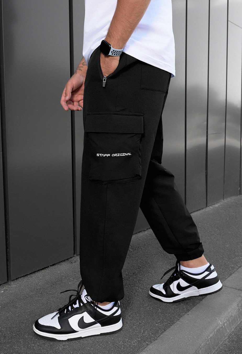 Pantaloni Staff cargo al black