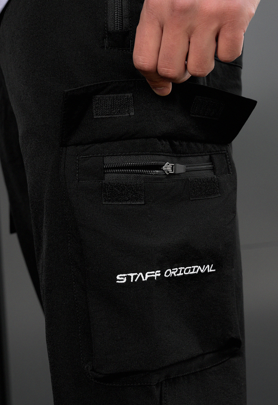Pantaloni Staff cargo al black