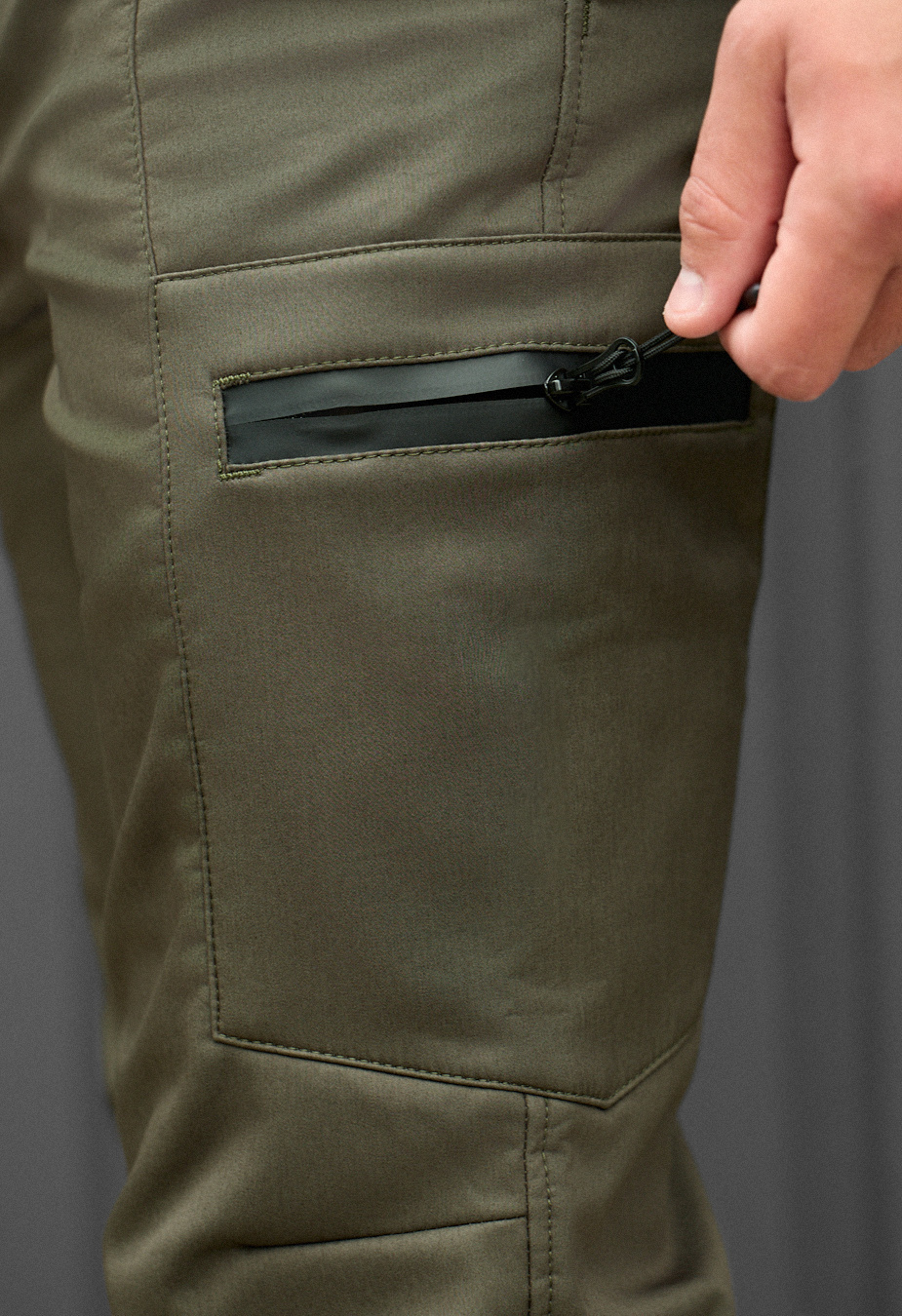 Pantaloni izolați Staff do cargo khaki fleece