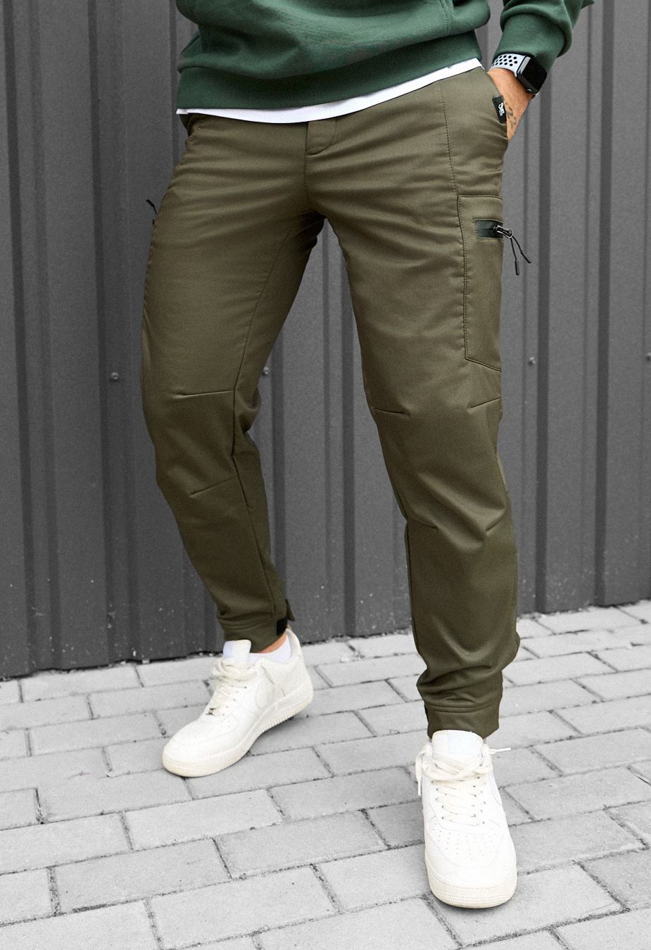Pantaloni izolați Staff do cargo khaki fleece