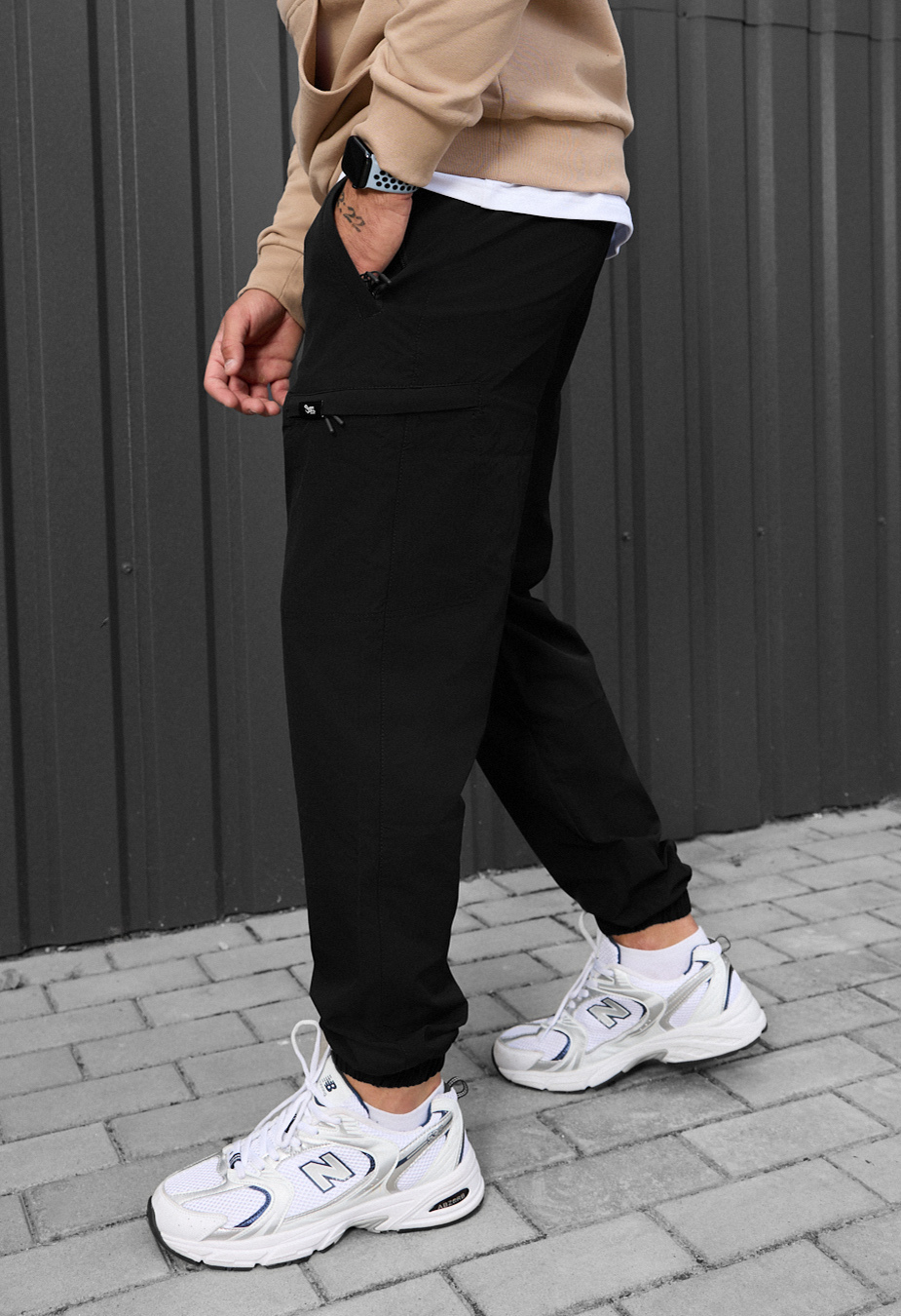 Pantaloni Staff cargo tri black