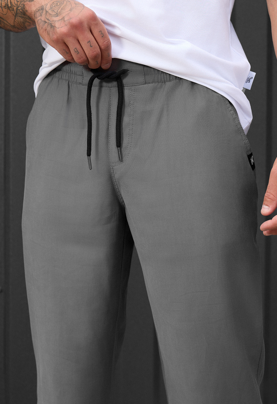 Pantaloni chinos Staff pli gray