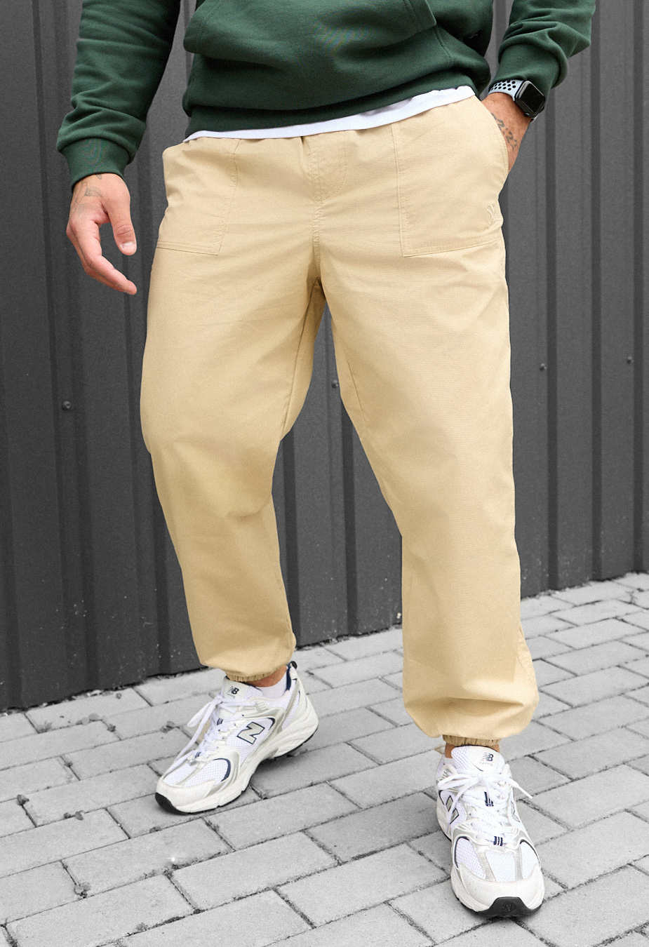 Pantaloni de jogging Staff par beige