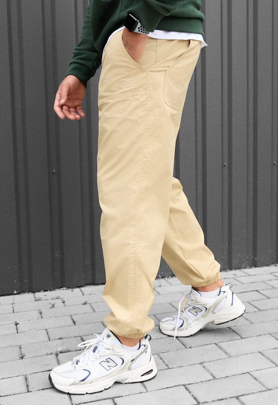 Pantaloni de jogging Staff par beige