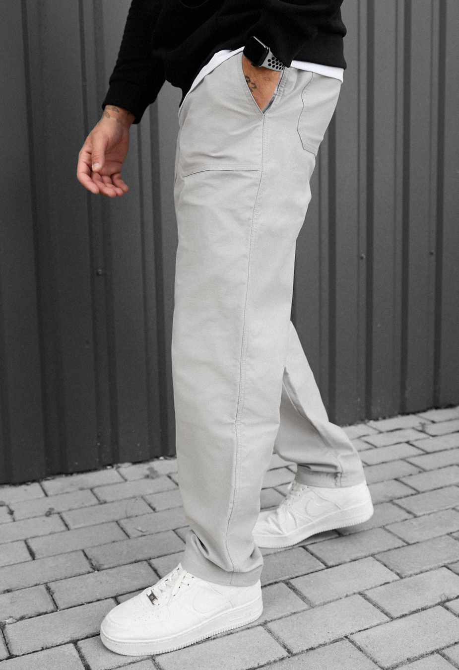 Pantaloni chinos Staff dez light gray