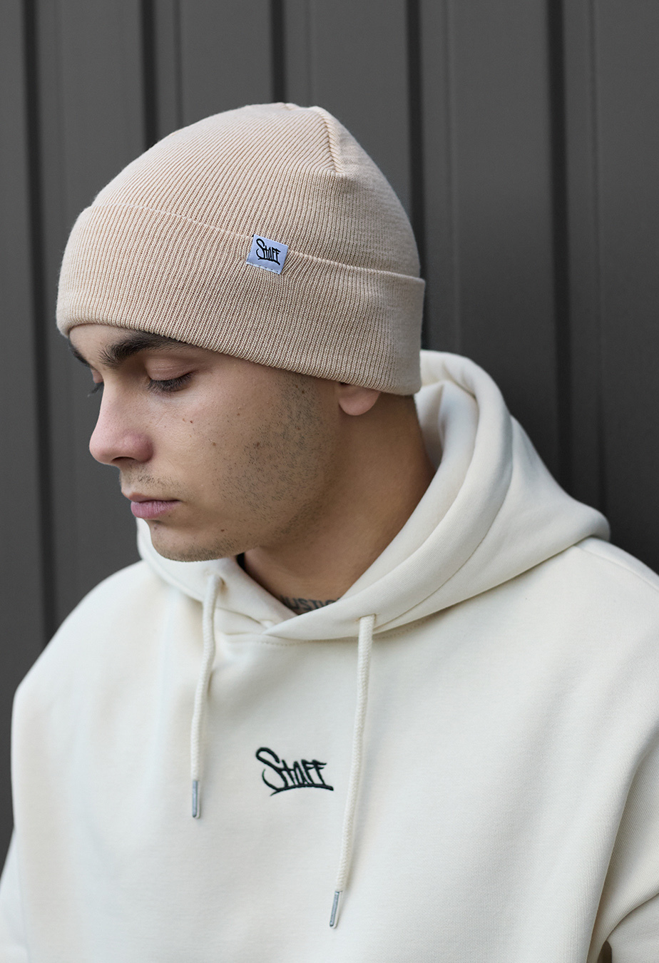 Șapcă Staff light beige basic