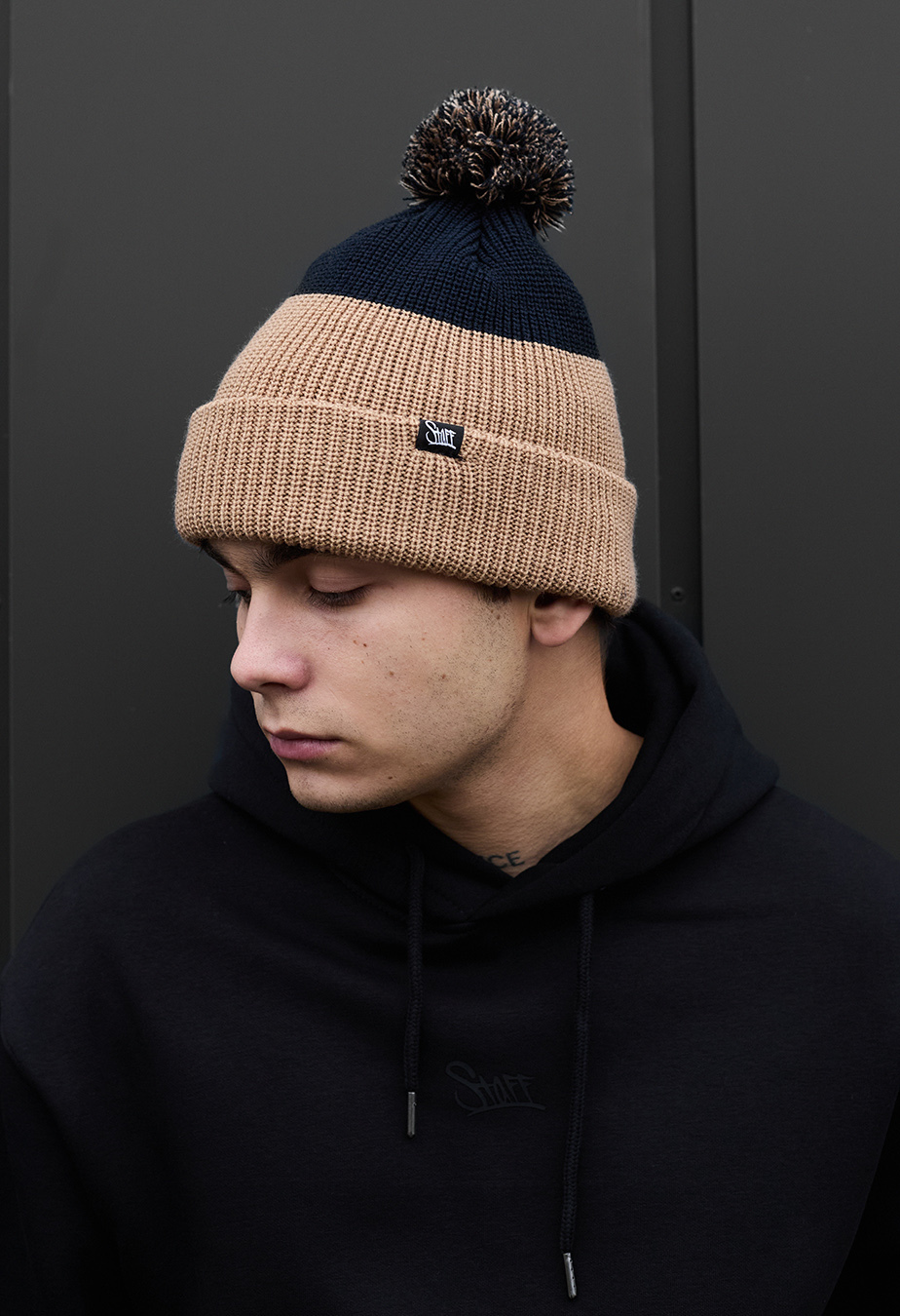 Căciulă Staff beige & navy