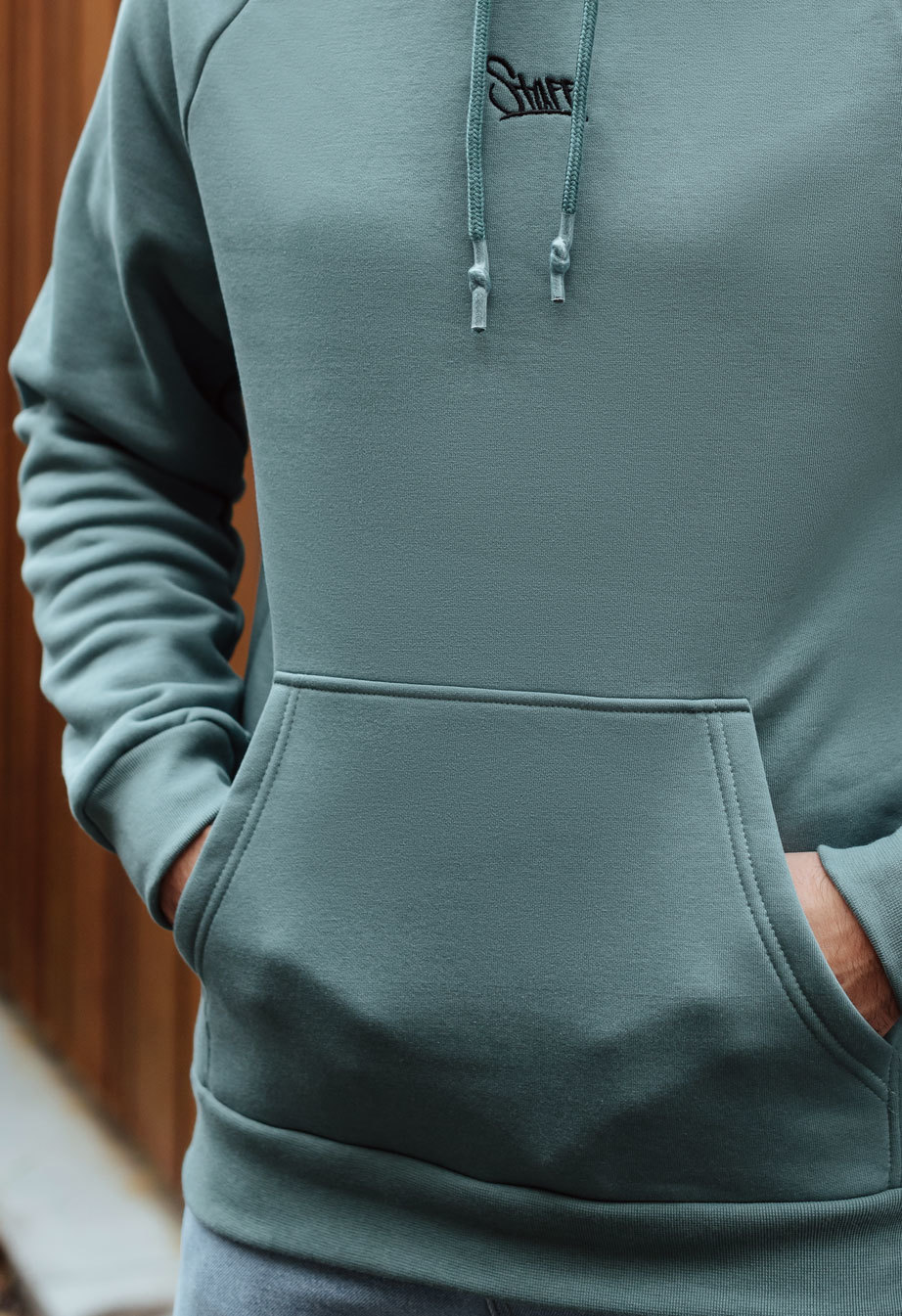 Hanorac Staff turquoise logo oversize fleece