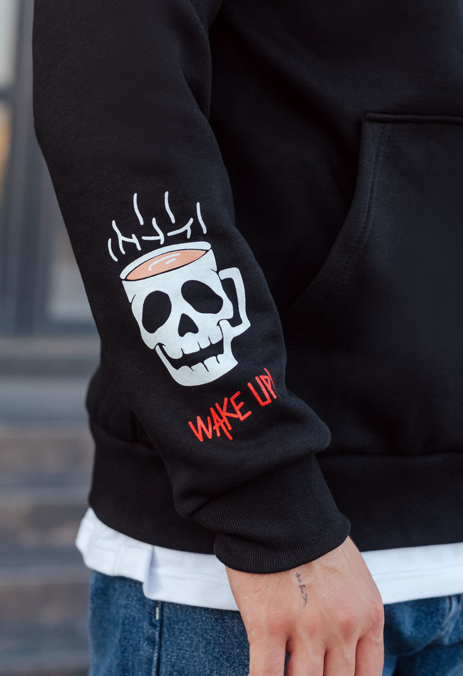 Hanorac Staff wake up oversize fleece