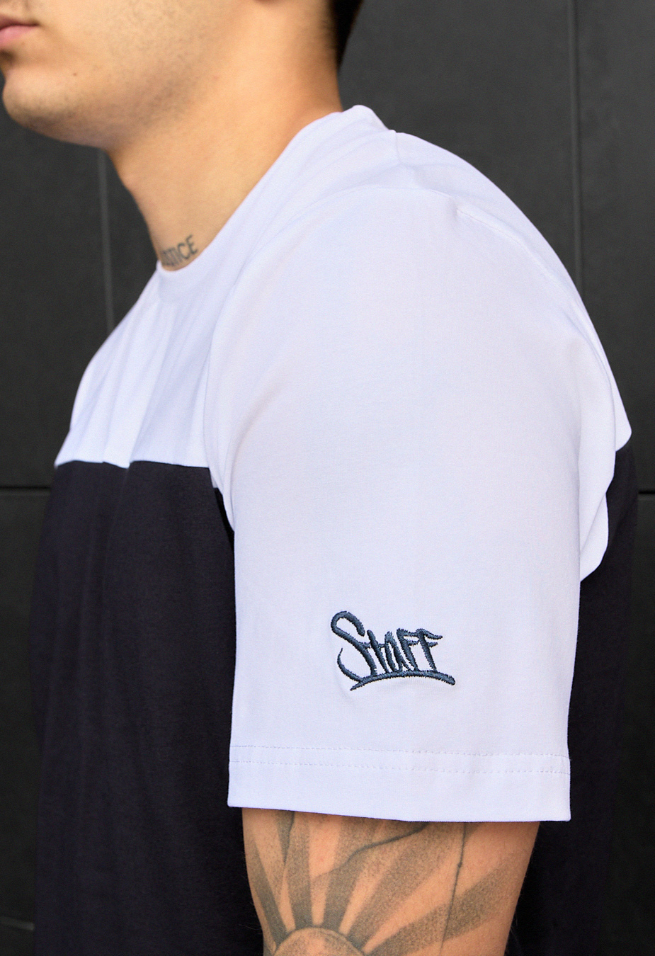 Set de vară tricou + pantaloni scurți Staff tom navy & white