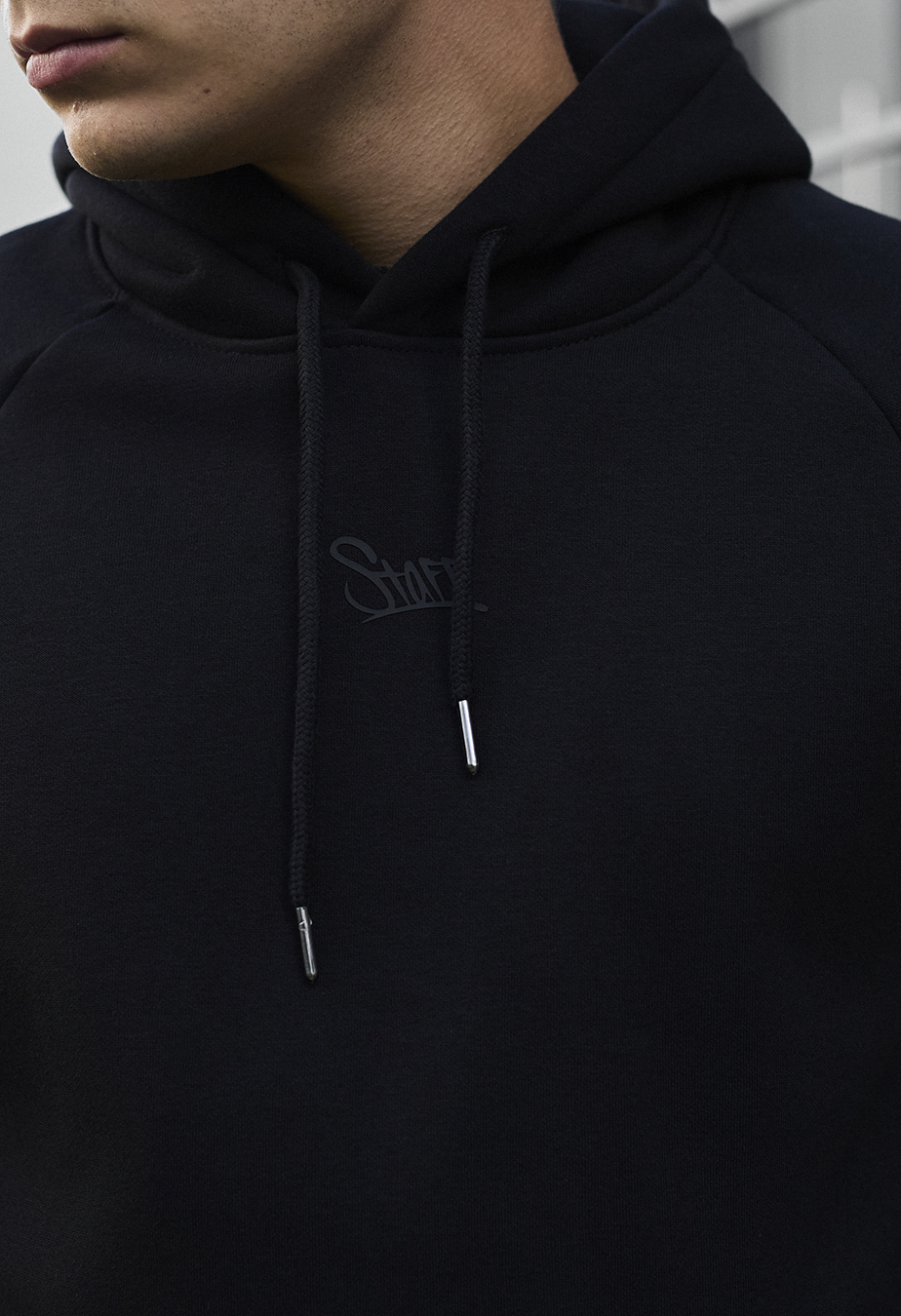 Hanorac Staff black logo oversize fleece