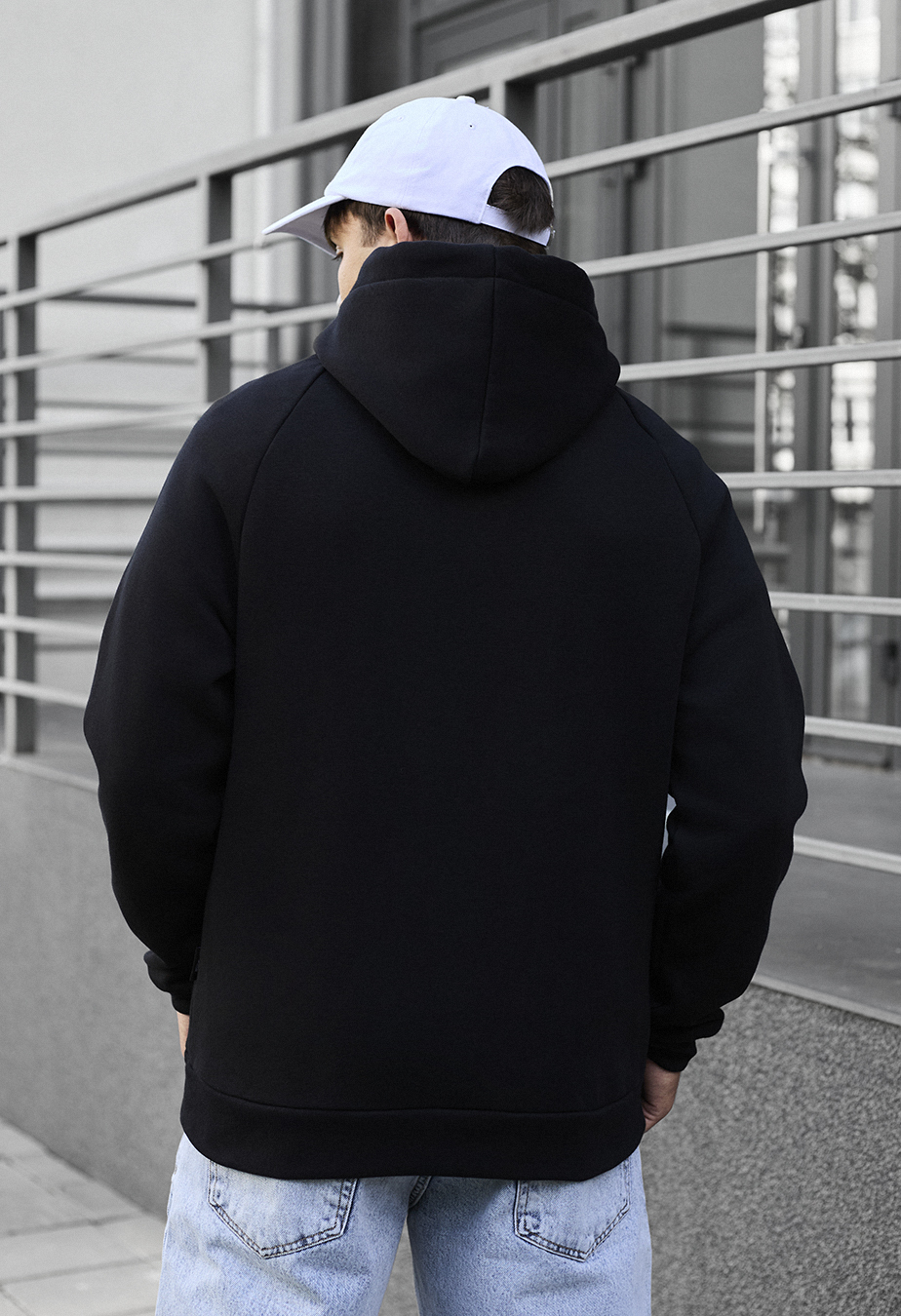 Hanorac Staff black logo oversize fleece