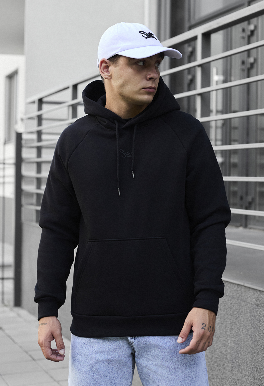 Hanorac Staff black logo oversize fleece
