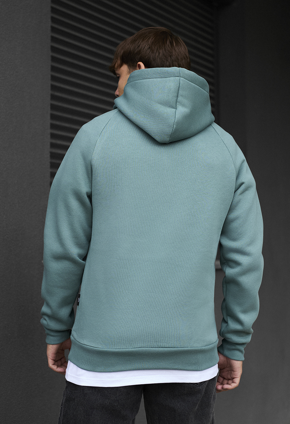 Hanorac Staff turquoise logo oversize fleece