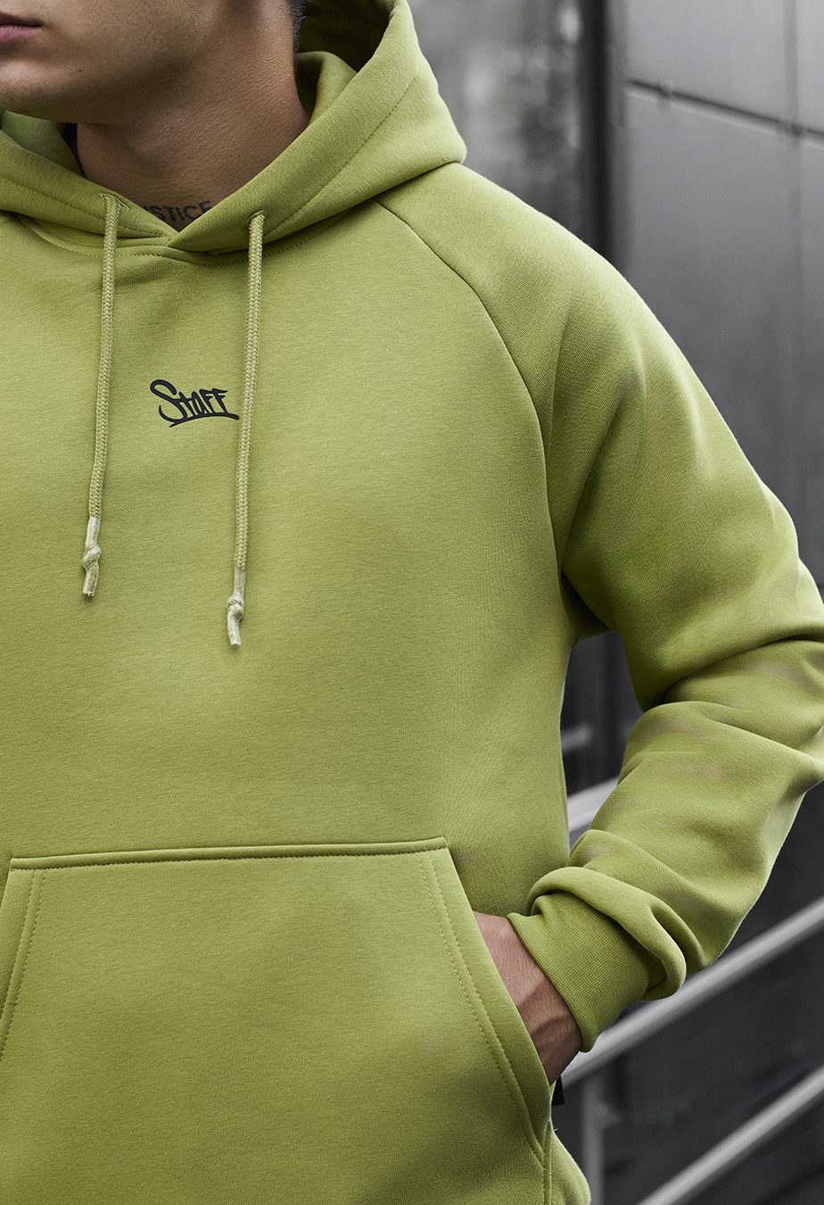 Hanorac Staff light green logo oversize fleece