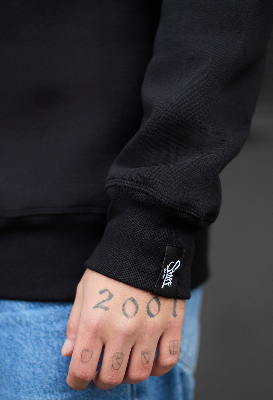 Bluză de trening Staff black basic fleece