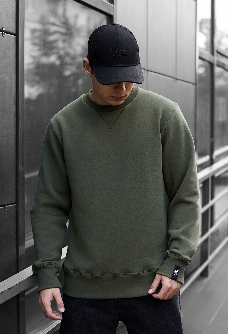 Bluză de trening Staff khaki basic fleece