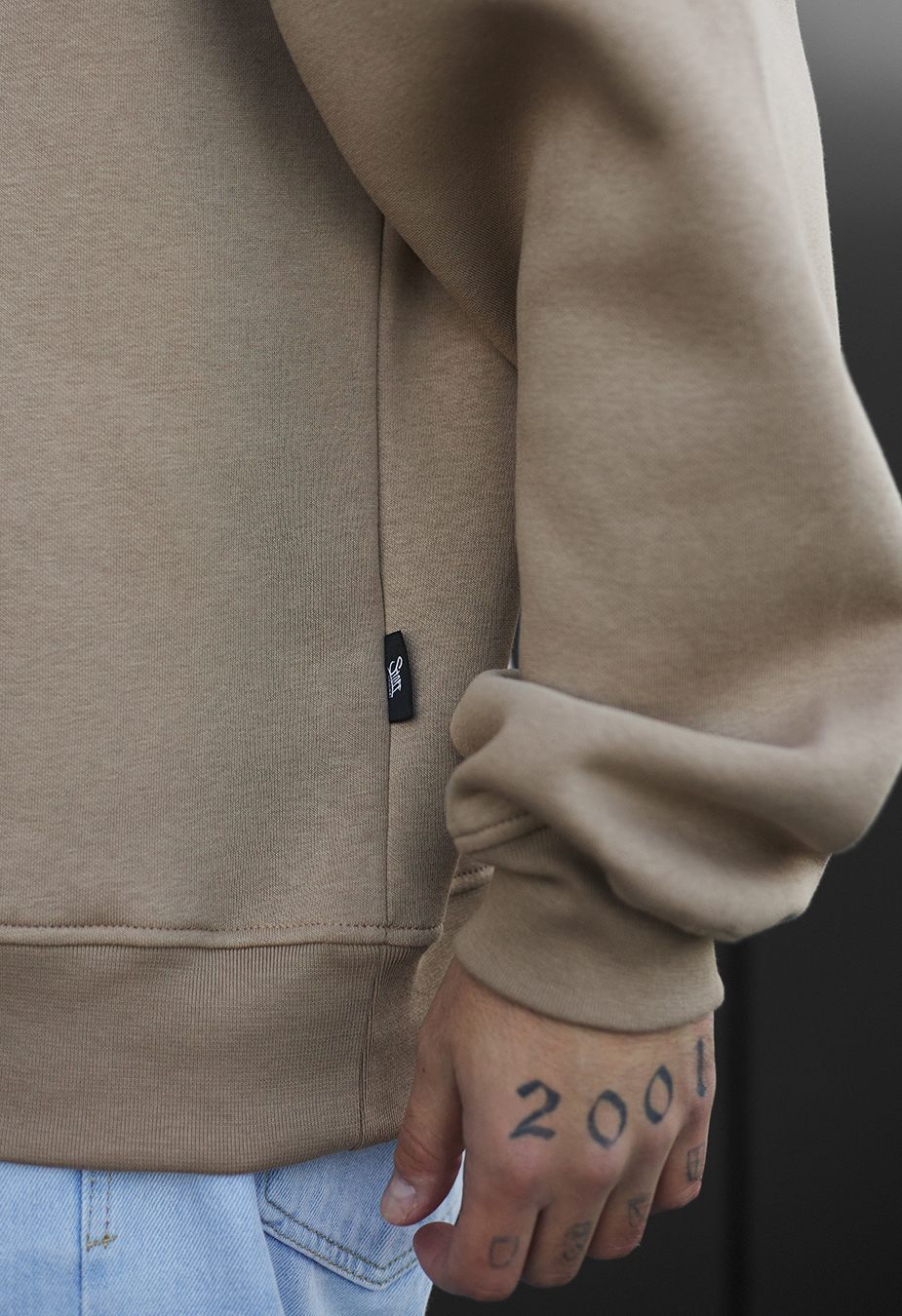 Bluză de trening Staff light brown oversize fleece