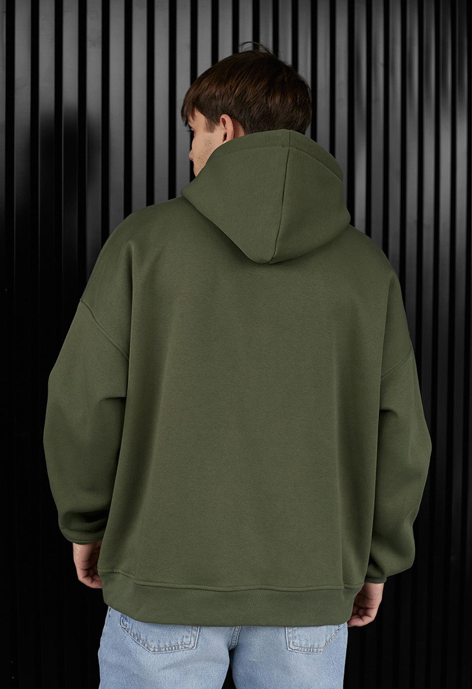 Hanorac Staff khaki logo oversize fleece