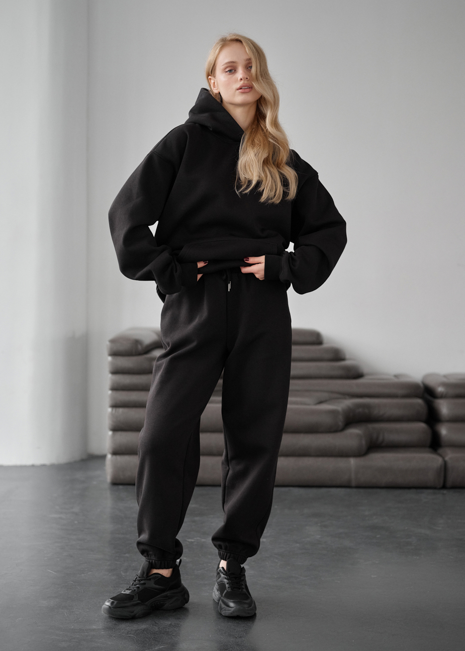 Trening de damă Staff mox black fleece oversize