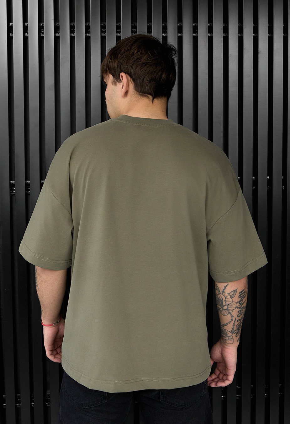 Tricou Staff olive logo oversize