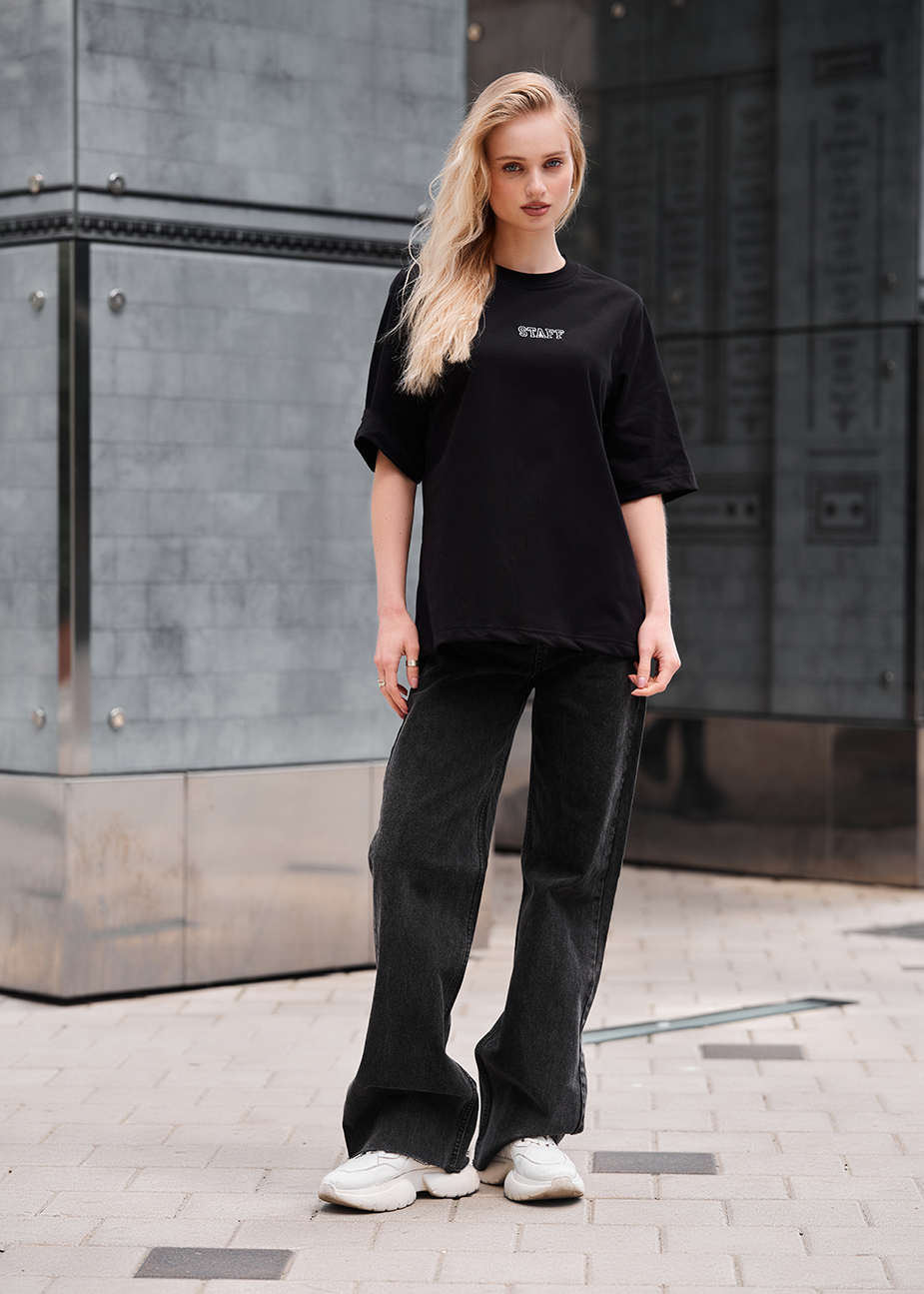 Tricou de damă Staff is logo black
