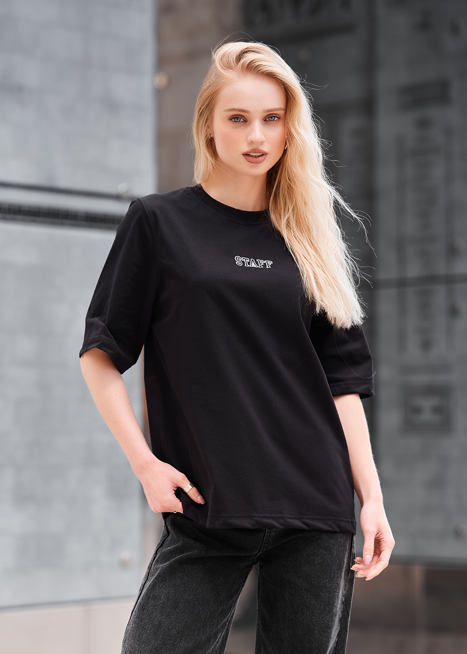 Tricou de damă Staff is logo black