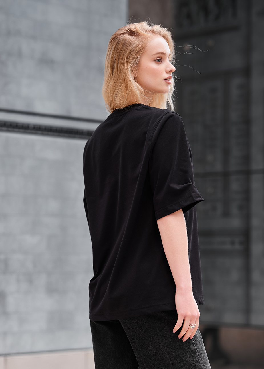 Tricou de damă Staff is logo black