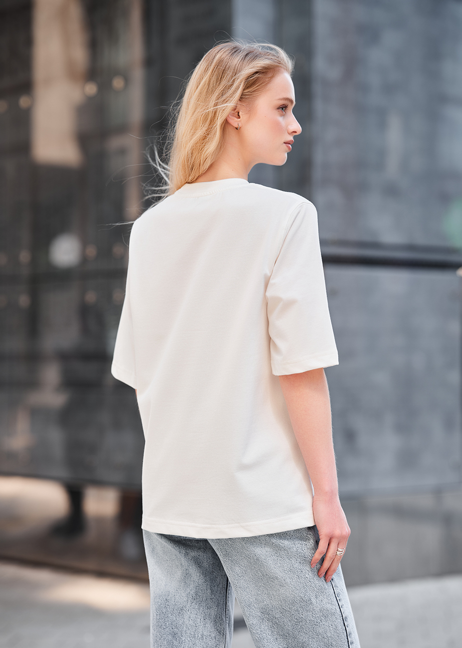 Tricou de damă Staff is logo white