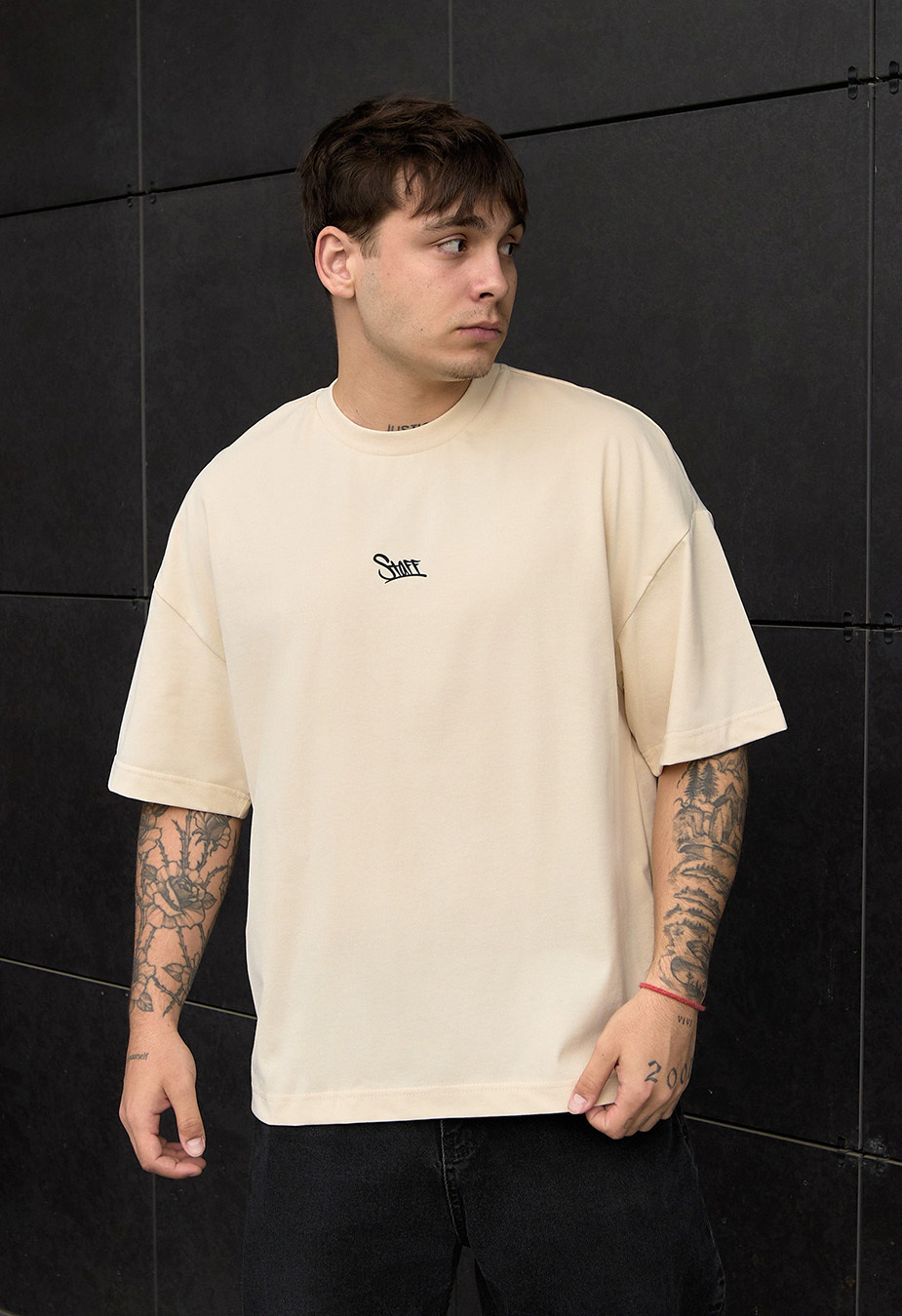 Tricou Staff milk logo oversize